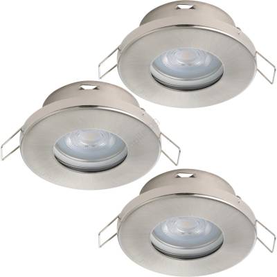 EGLO 901761 - К-кт 3xLED Лампа за баня FAVAZZINA 1xGU10/4W/230V IP44 хром (EG901761)