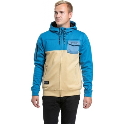 Meatfly technická mikina Josh blue / light brown modrá