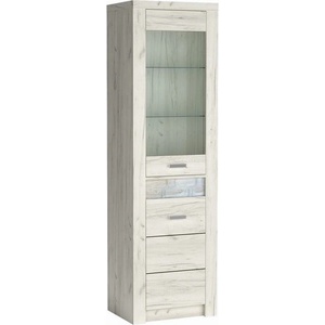 Bogdan Furniture Europe Витрина Indianapolis I-4, бял крафт