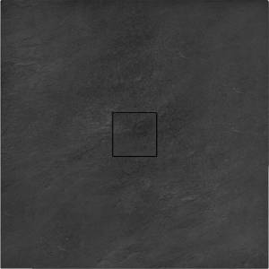Rea Квадратно душ корито Rea Stone 90x90 черно (5902557319954)