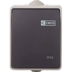 EMOS Стенен ключ № 1, 6 ip54 1 бутон 71048 (3104139800)