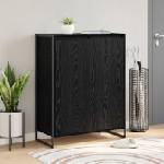 vidaXL Шкаф за обувки Черния дъб 79 x 36 x 100 см Инженерна дървесина (886462)