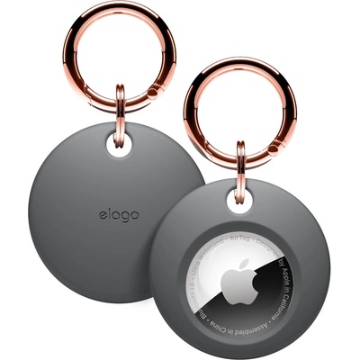 elago Силиконов ключодържател за Apple AirTag - Elago AirTag Basic Keychain Case (тъмносив) (EATSC-BA-DGY)