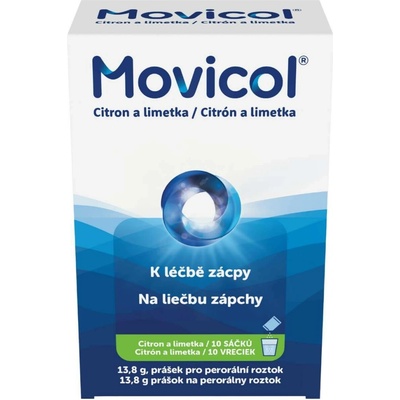 Movicol k léčbě zácpy Citron + limetka sáčky 10x 13,8 g