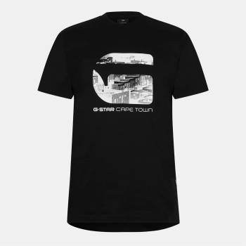 G Star Тениска G Star Cape Town T-Shirt - Dk Black