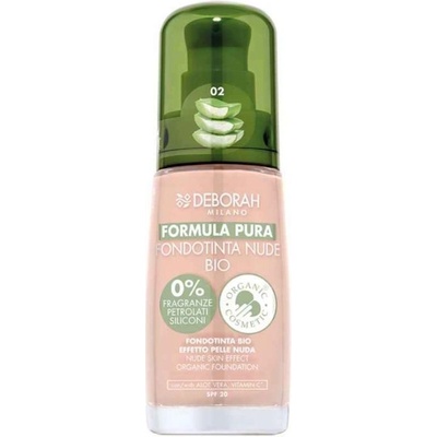 Deborah Milano Formula Pura make-up s Aloe Vera a vitamínom C Nude BIO, 02 Rose Cream 30 ml