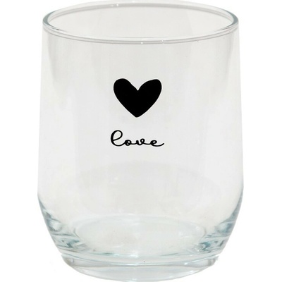 Clayre & Eef Pohárik so srdiečkom Love Birds Ø 8*9 cm 300 ml