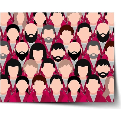 Sablio Plagát Money heist Anonymné tváre - 90x60 cm