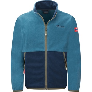 TROLLKIDS Детско поларено яке Trollkids Kid's Storfjord Jacket Fleece jacket - Dark Marine / Mystic Blue / Pine Green - размер 116 (EU) (703-4008-0415)