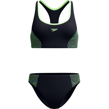 Speedo Дамски комплект бикини Speedo Women's Placement 2 Piece Bikini - Anthracite / Pale Clover - размер 38 (EU) (150-5719-0214)