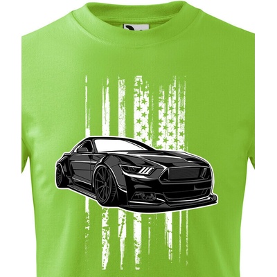 Dětské tričko Ford Mustang Jablková zelenáCanvas Dětské tričko Bezvatriko.cz 1892