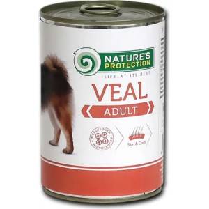 AKVATERA Nature's Protection DOG Adult Veal, консерва с телешко месо за капризни пораснали кучета, Литва - 400 гр