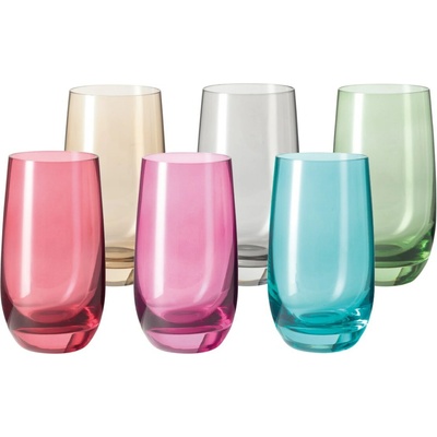 Leonardo Skleničky SORA SET 6 barevné 390 ml
