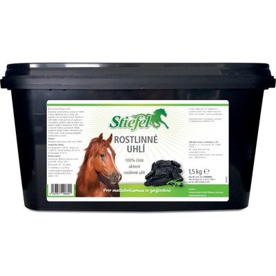 Stiefel Aktívne rastlinné uhlie na tráviace problémy kýblik 1,5kg
