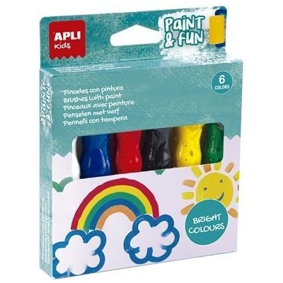 Apli kids Tempera v tube so štetcom "Paint&Fun" 6 rôznych farieb
