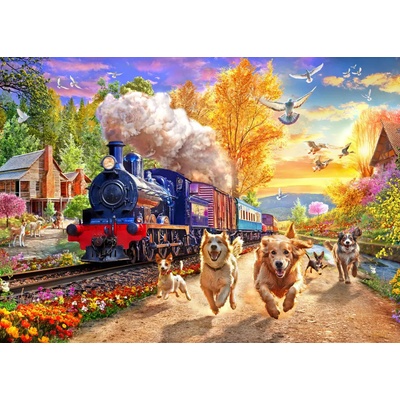 Bluebird Puzzle - Puzzle Following The Train - 300 piese