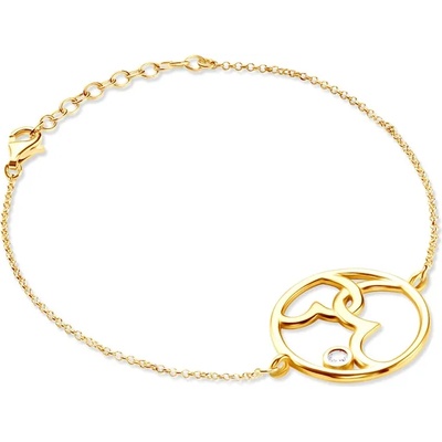 SAVICKI Гривна Heart: позлатено сребро. кубичен цинконий