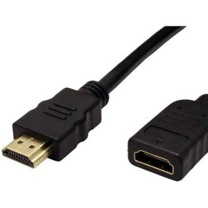 Roline Кабел Roline 11.99. 5571, от HDMI (м) към HDMI (ж), 1.5m, черен (11.99.5571)