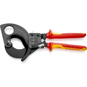 KNIPEX Ножици за рязане на кабел до 380мм2, VDE 1000V жълто-червена ръкохватка 280мм, с отваряща пружина, - K9536280 (K9536280)