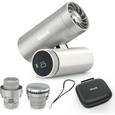 Shark ChillPill 3-in-1 High Speed Handheld Fan, Mist and InstaChill System Package with Travel Case, with 3 Cooling Attachments, Travel Friendly Design, Cloud FA021EU - FA022EU