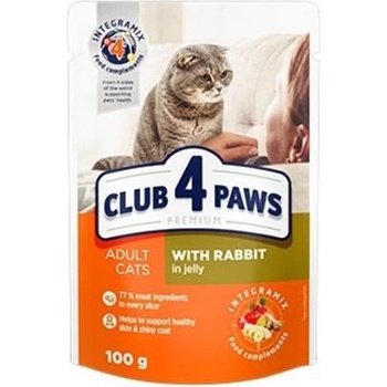 Club 4 Paws pro kočky s králičím v želé 100 g