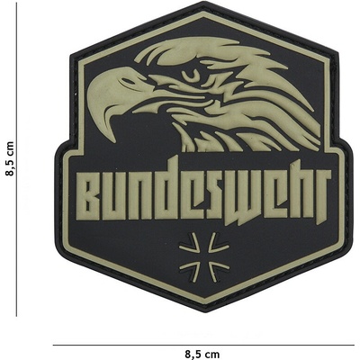 101 INC Nášivka 3D PVC Bundeswehr green