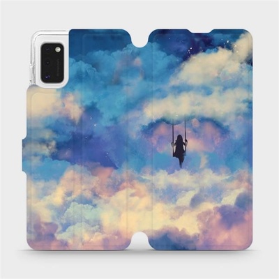 Pouzdro Mobiwear parádní flip Samsung Galaxy A41 - MR09S Dívka na houpačce v oblacích