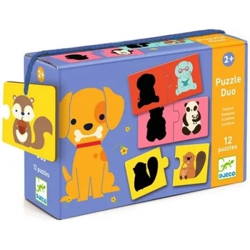 DJECO Детски пъзел Djeco - Сенки на животни (DJ08187)