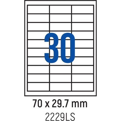 Spree Етикети лепящи 30 бр. , 70.0x29.7 мм, 100 л. , A4 (3800884030943)