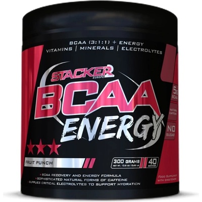 Stacker BCAA Energy | with Caffeine & Minerals [300 грама] Плодов Пунш
