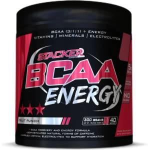 Stacker BCAA Energy | with Caffeine & Minerals [300 грама] Плодов Пунш