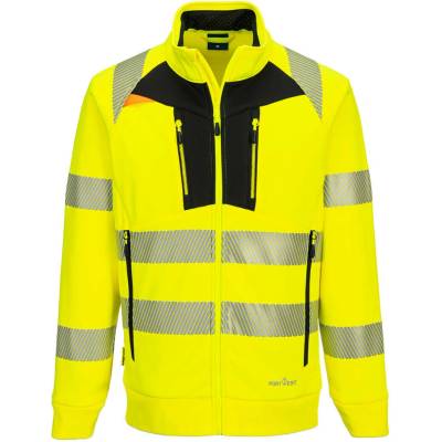 Portwest Mikina DX481 Hi-Vis se zipem reflexní Žlutá/čierna
