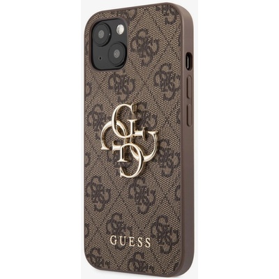 PU 4G Метален заден капак с лого за iPhone 13 Brown Guess | Lilav | ЖЕНИ | UNI
