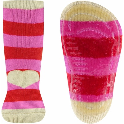 Ewers dětské protiskluzové ponožky Stoppersocken SoftStep Herz rot