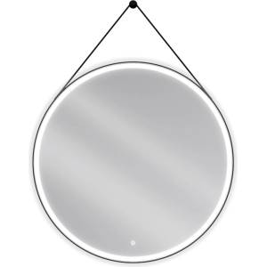 Mexen Reni подсветено кръгло огледало за баня, 100 cm, LED 6000K, анти-мъгла, черна (9812-100-100-611-70)