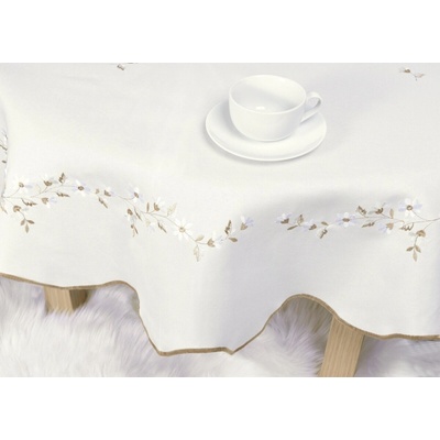 Forbyt Ubrus celoroční Ania bílo béžový pr. 150cm