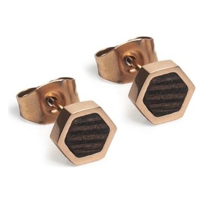 BeWooden Dámské náušnice Rose zlatá One size JWE15