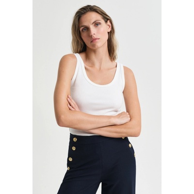 Gant SLIM RIBBED TANK WHITE