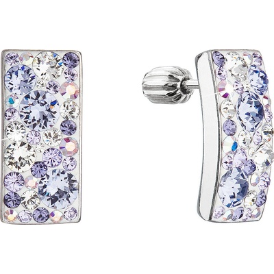 Pavona stříbrné visací se Swarovski krystaly fialový obdélník 31303.3 Violet