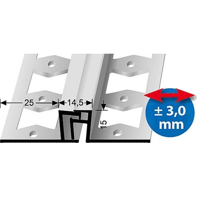 Küberit F2 Dilatačný profil Im. nerezu