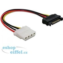 DELOCK Power Adapter SATA 15-pin samec na Molex samice 4-pin, 12cm