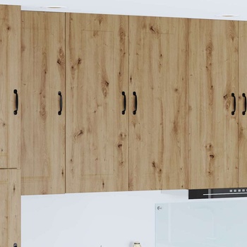 vidaXL Горен кухненски шкаф Дъб 80 x 31 x 100 см Инженерно дърво (884803)