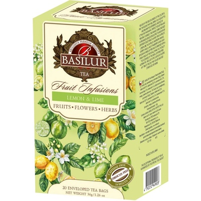 Basilur Without Hibiscus Lemon & Lime přebal 20 x 1,8 g