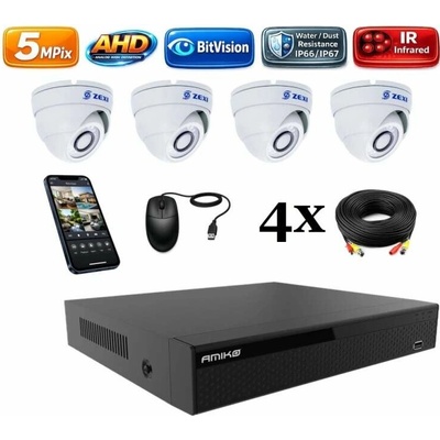 AHD Amiko 4 kamerový set Dome 2500K4