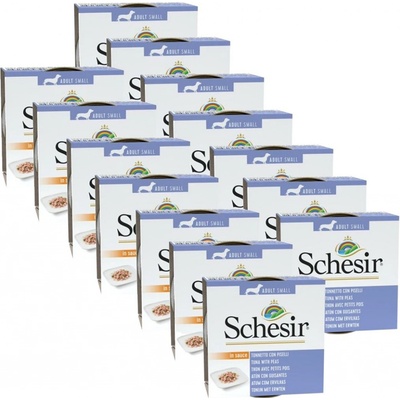 Schesir Dog Adult tuniak a hrášok 14 x 85 g