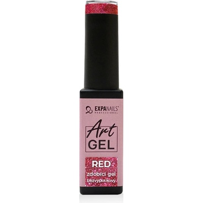 Expa Nails Art gel 005 červené trblietky 6ml