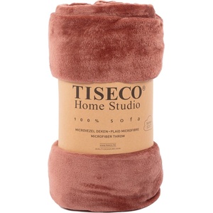 Tiseco Home Studio Покривало за легло от микроплюш в тухлен цвят 220x240 cm Cosy - Tiseco Home Studio (3229RUSSET)
