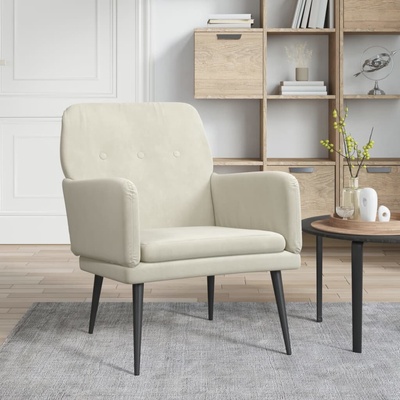 vidaXL 351412 krémové samet