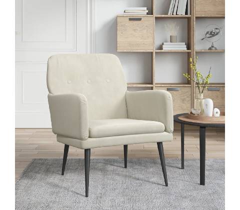 vidaXL 351412 krémové samet