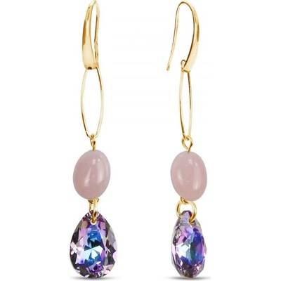 Spark stříbrné pozlacené fialové Sassolino KWG6433VL10MIX Vitrail Light